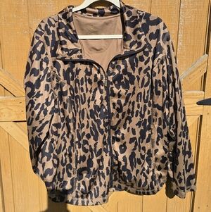 Leopard Print Utility Jacket
